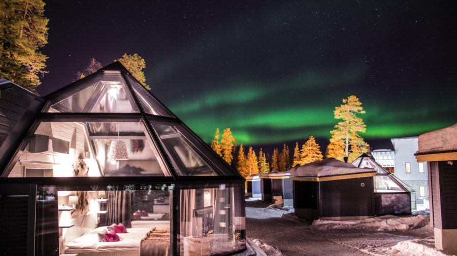 Santa’s Igloos Arctic Circle In Santa Claus Village, Rovaniemi, Lapland