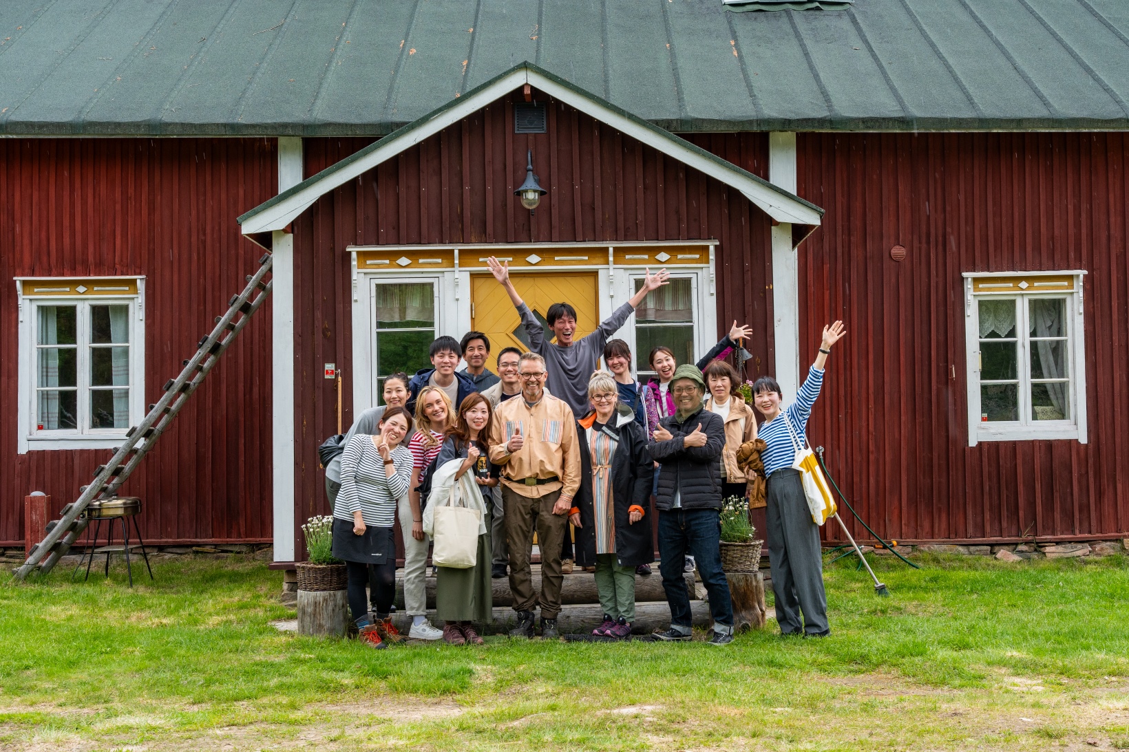 Happy visitors in summer at Lapland Deluxe home visit in Rovaniemi, Lapland, Finland