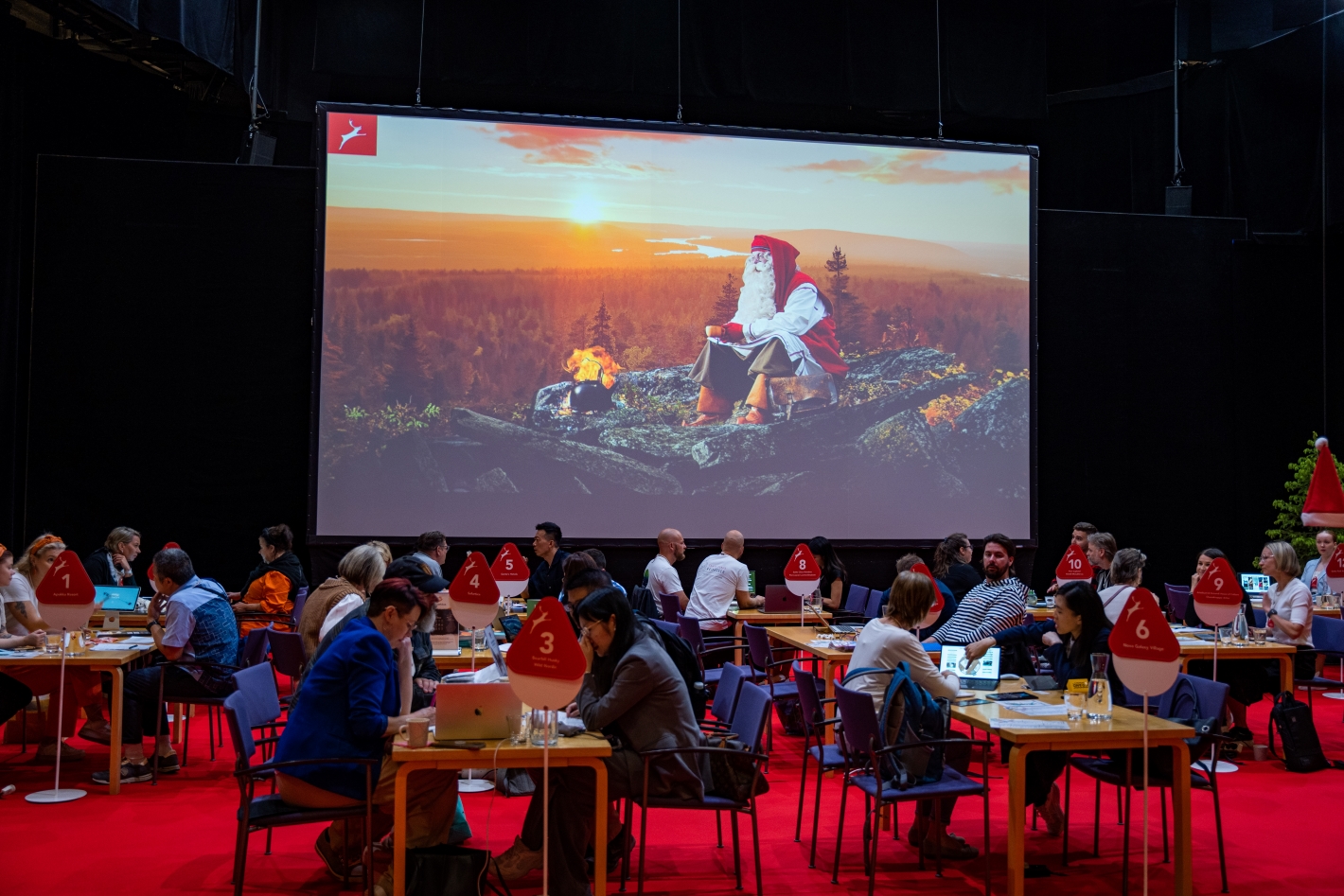 People in workshop event in Lappia Hall in Rovaniemi, Lapland, Finland in summer 2024