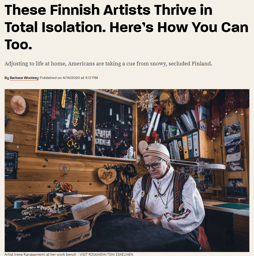 Thrillist article about Irene Kangasniemi in Rovaniemi Lapland Finland