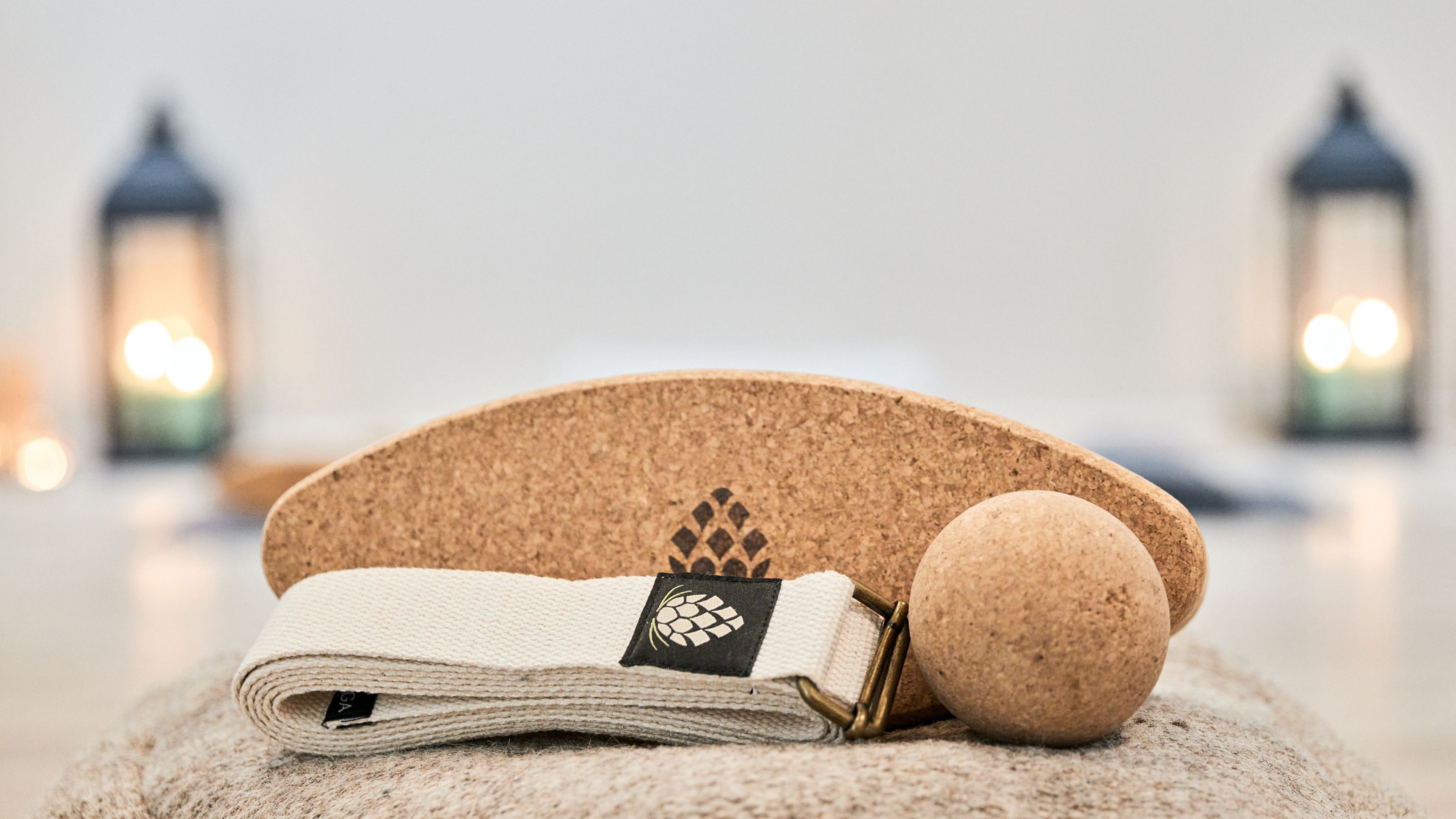 Yoga tools in Väki climbing and yoga center in Rovaniemi, Lapland, Finland